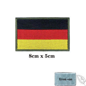 Germany Flag Patch - Iron On/Hook & Loop Patch