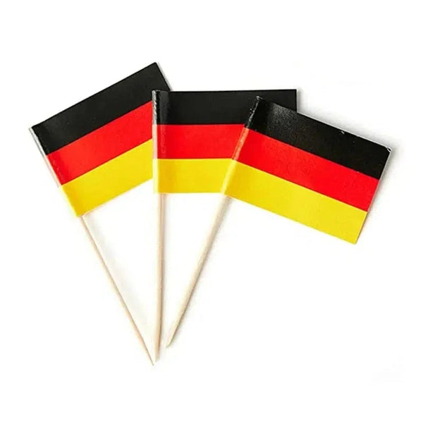 Germany Flag Toothpicks - Cupcake Toppers (100Pcs)