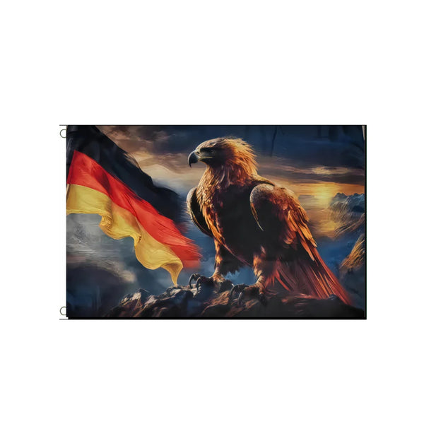 Germany Flag with Golden Eagle - 90x150cm(3x5ft) - 60x90cm(2x3ft)