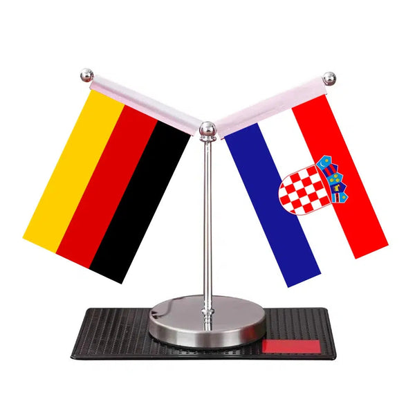 Germany Greece Desk Flag - Custom Table Flags (Mini)