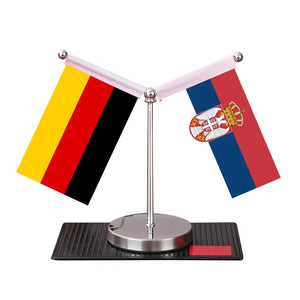 Germany Greece Desk Flag - Custom Table Flags (Mini)