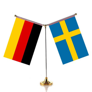 Germany Iceland Desk Flag - Custom Table Flags (Small)