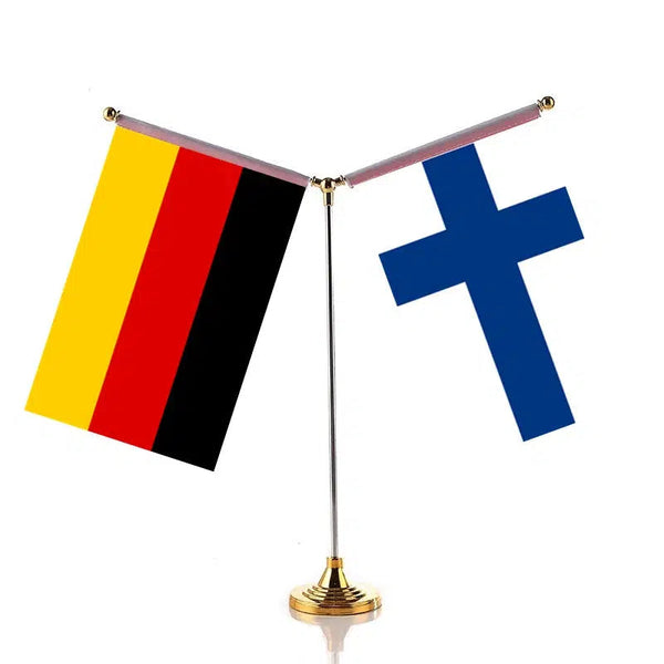 Germany Iceland Desk Flag - Custom Table Flags (Small)