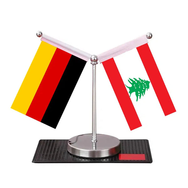 Germany Saudi Arabia Desk Flag - Custom Table Flags (Mini)