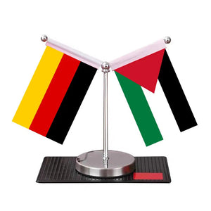 Germany Saudi Arabia Desk Flag - Custom Table Flags (Mini)