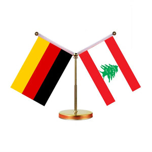 Germany Saudi Arabia Desk Flag - Custom Table Flags (Mini)