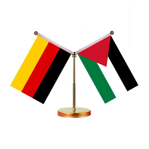 Germany Saudi Arabia Desk Flag - Custom Table Flags (Mini)