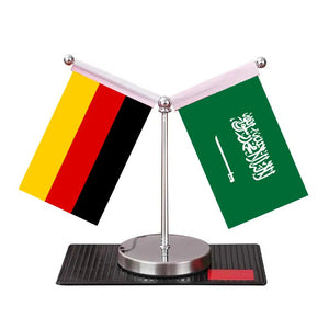 Germany Saudi Arabia Desk Flag - Custom Table Flags (Mini)