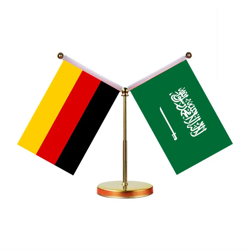 Germany Saudi Arabia Desk Flag - Custom Table Flags (Mini)