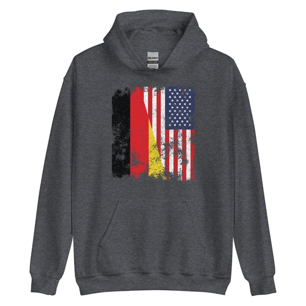 Germany USA Flag - Half American Hoodie