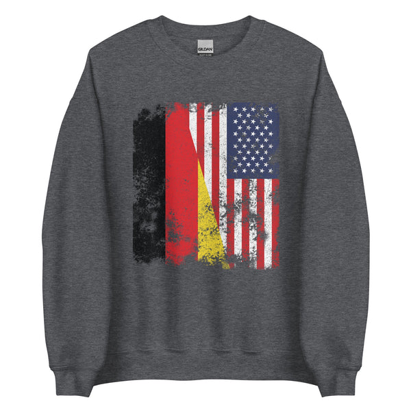 Germany USA Flag - Half American Sweatshirt