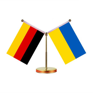 Germany Ukraine Desk Flag - Custom Table Flags (Mini)