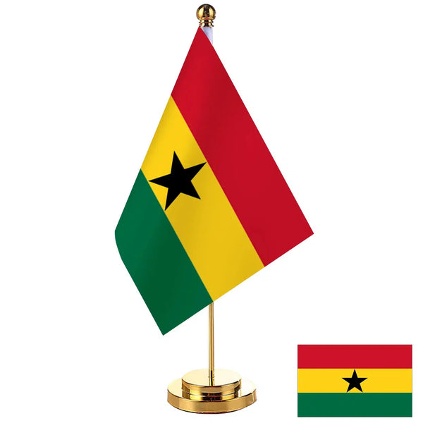 Ghana Desk Flag - Small Office Table Flag