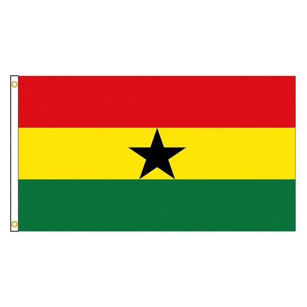 Ghana Flag - 90x150cm(3x5ft) - 60x90cm(2x3ft)