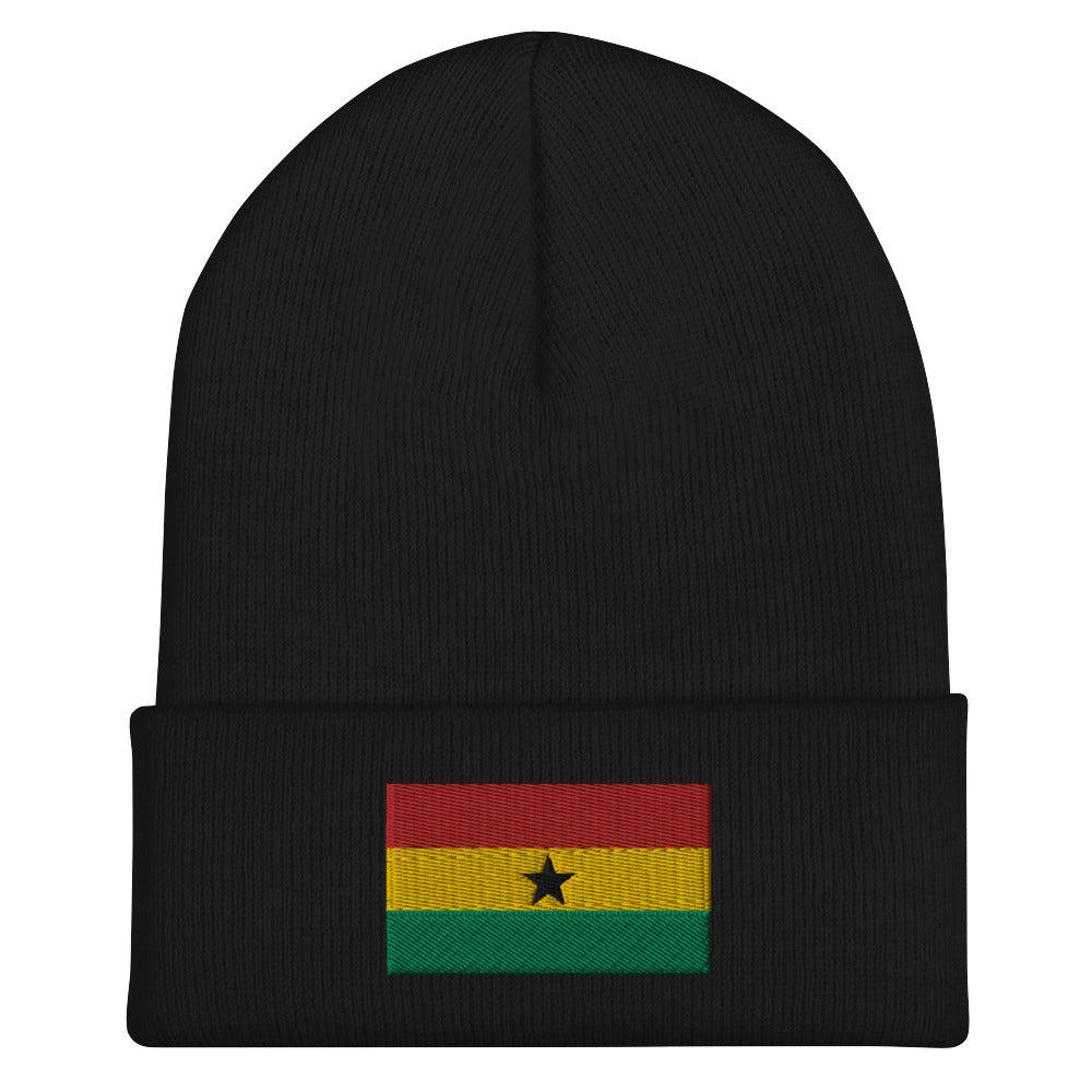 Ghana Flag Beanie - Embroidered Winter Hat