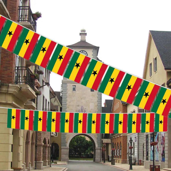 Ghana Flag Bunting Banner - 20Pcs