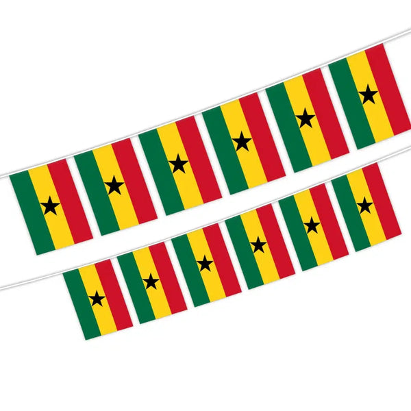 Ghana Flag Bunting Banner - 20Pcs