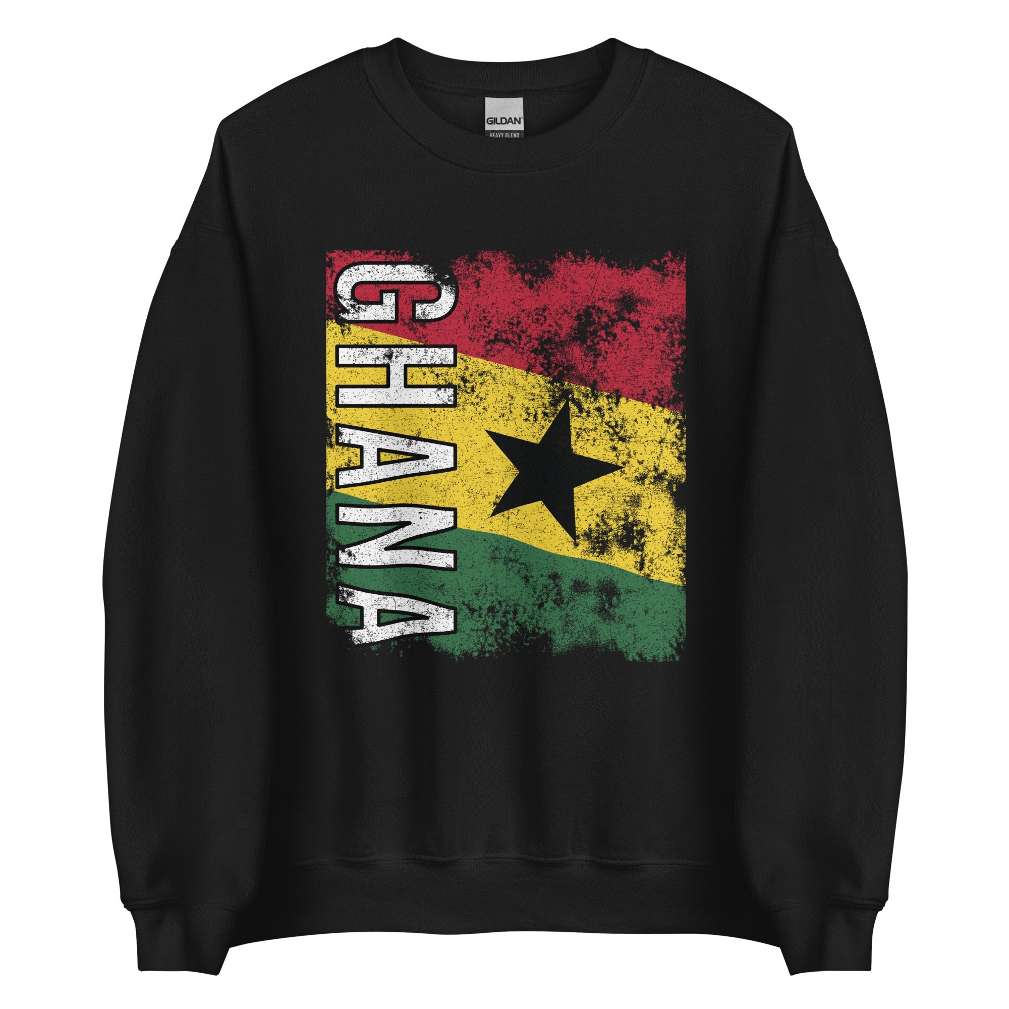 Ghana Flag - Distressed Flag Sweatshirt