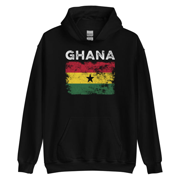 Ghana Flag Distressed - Ghanaian Flag Hoodie