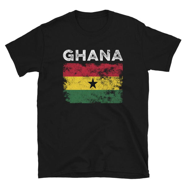 Ghana Flag Distressed - Ghanaian Flag T-Shirt