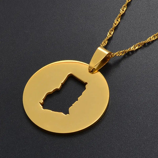 Ghana Map Necklace