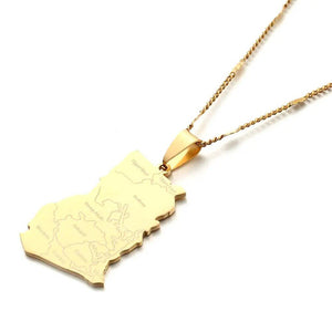 Ghana Map Necklace