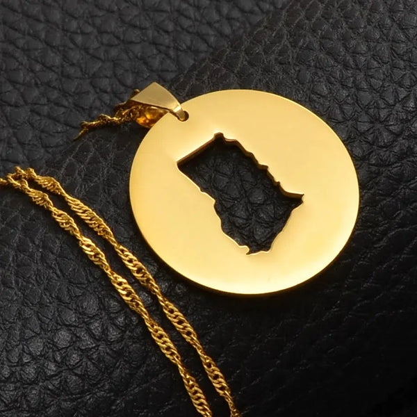 Ghana Map Necklace