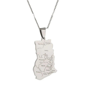 Ghana Map Necklace