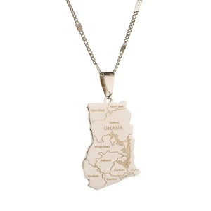 Ghana Map Necklace