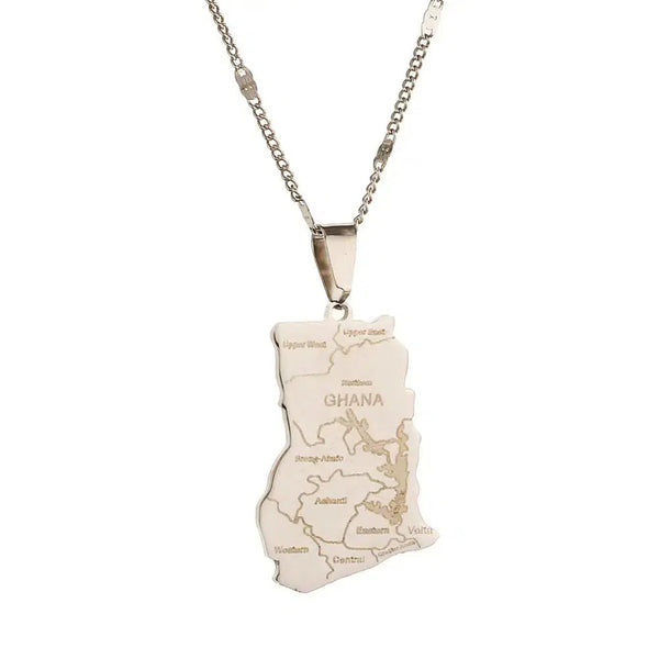 Ghana Map Necklace