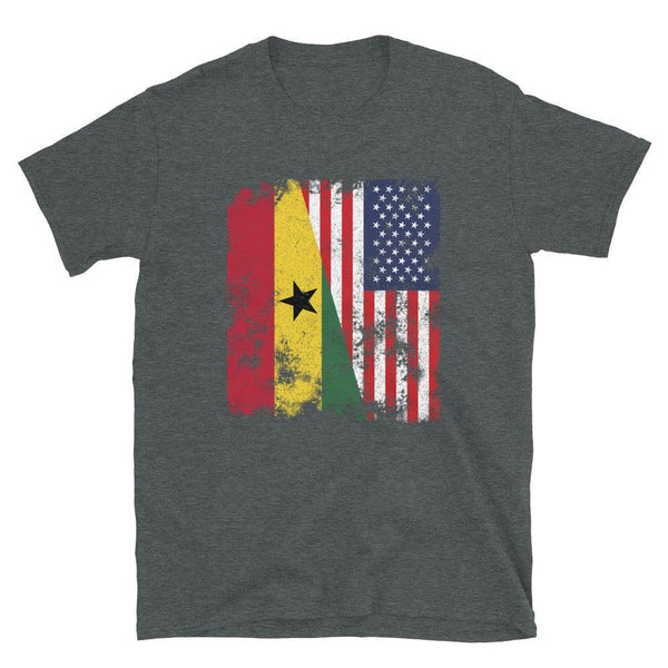 Ghana USA Flag - Half American T-Shirt