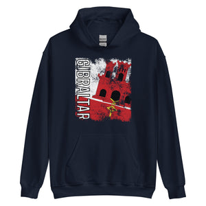 Gibraltar Flag - Distressed Flag Hoodie