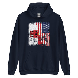 Gibraltar USA Flag - Half American Hoodie