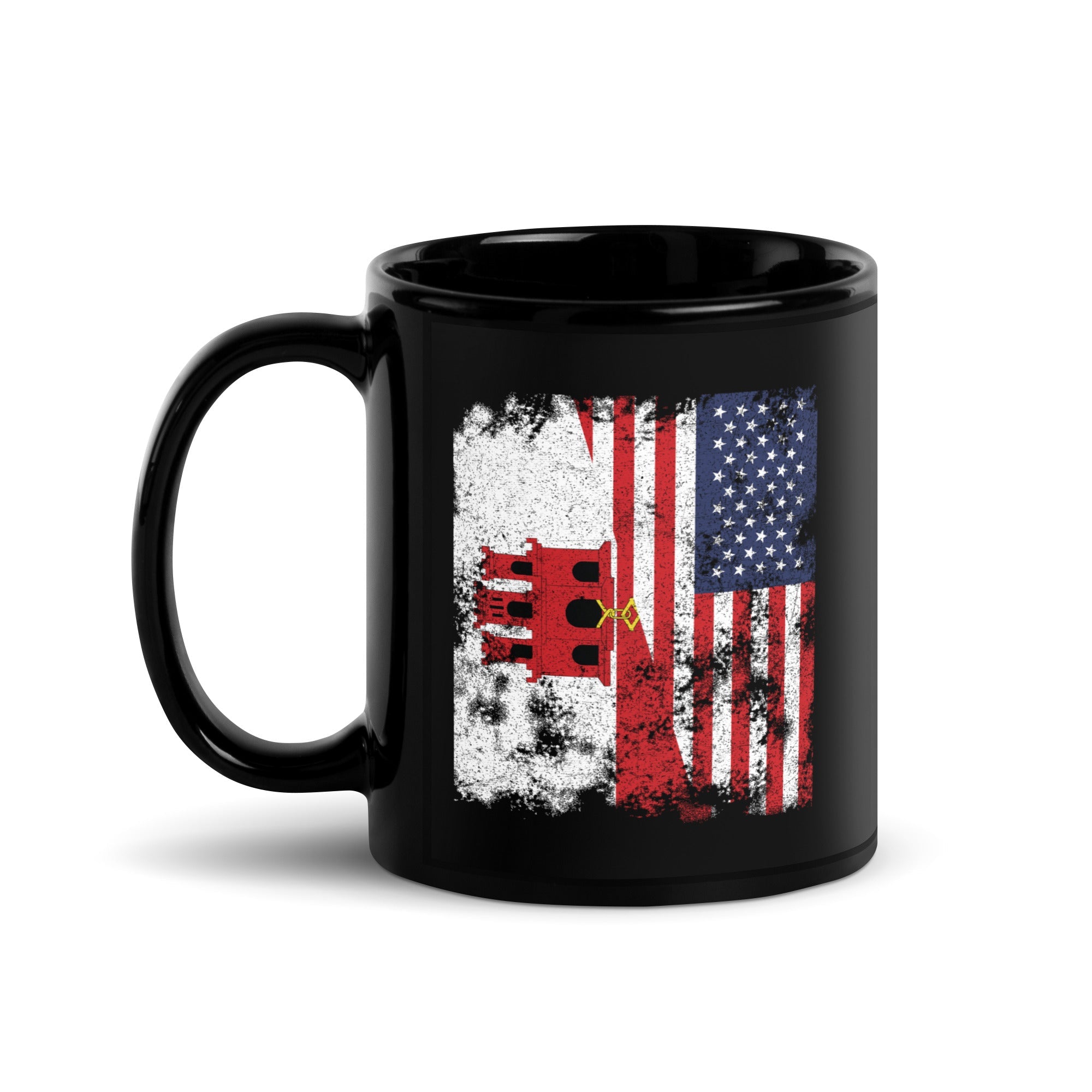 Gibraltar USA Flag - Half American Mug