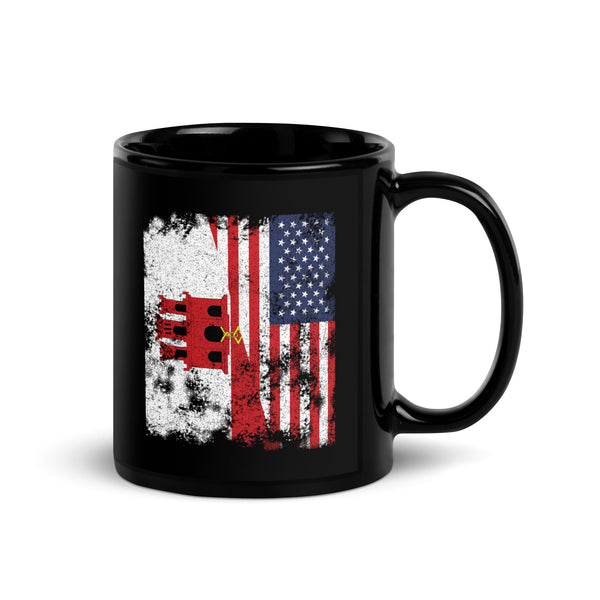 Gibraltar USA Flag - Half American Mug