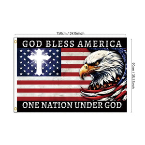God Bless America Flag - 90x150cm(3x5ft) - 60x90cm(2x3ft) - One Nation Under God Flag