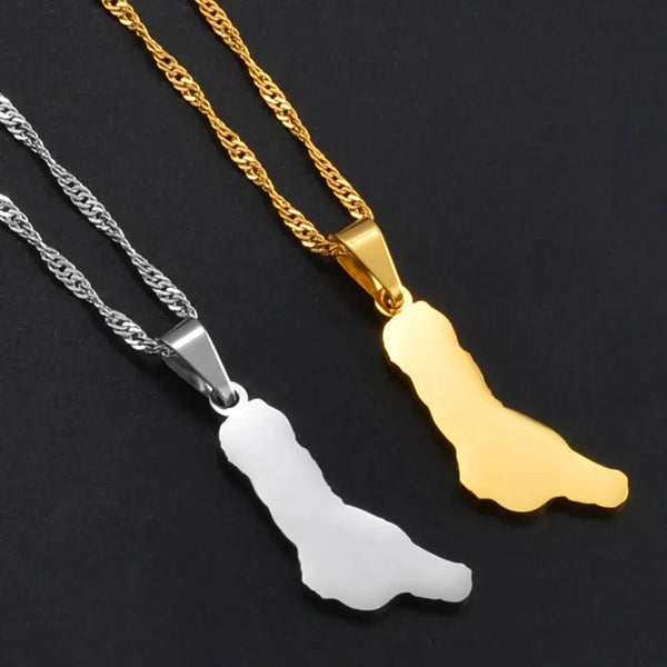 Grande Comore Map Necklace