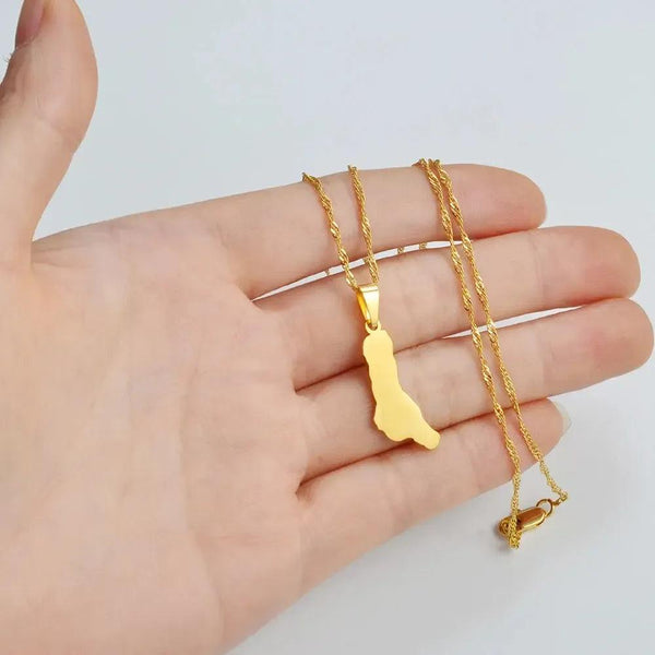 Grande Comore Map Necklace