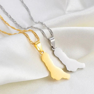 Grande Comore Map Necklace