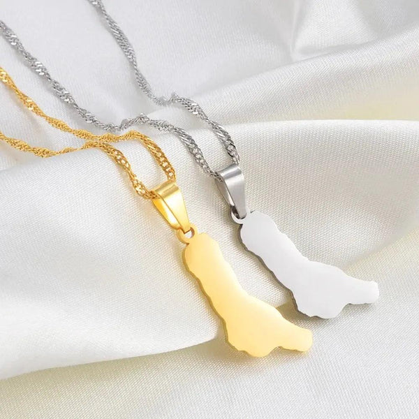 Grande Comore Map Necklace