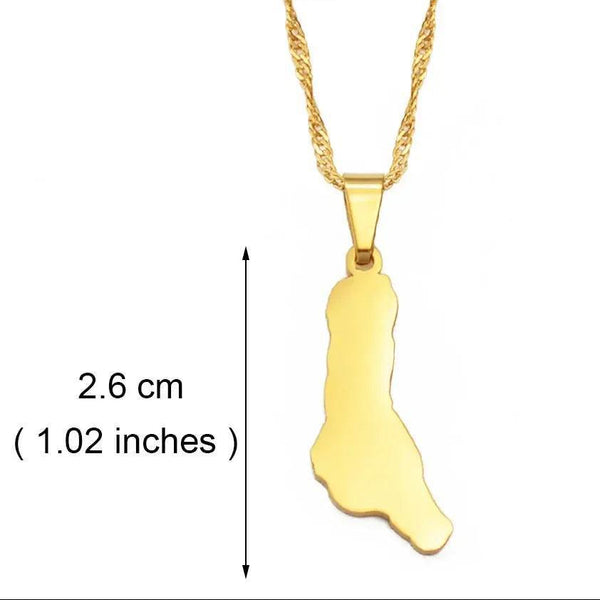 Grande Comore Map Necklace