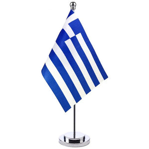 Greece Desk Flag - Small Office Table Flag