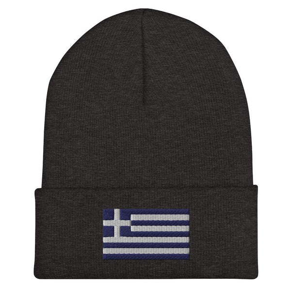 Greece Flag Beanie - Embroidered Winter Hat