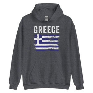 Greece Flag Distressed - Greek Flag Hoodie