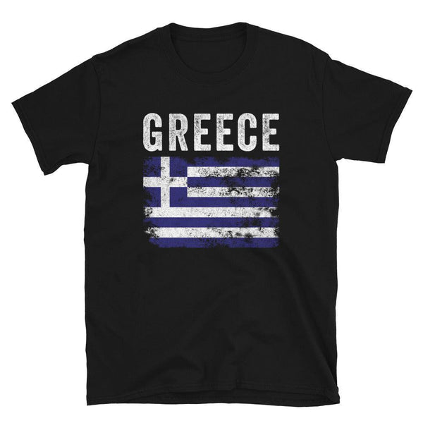 Greece Flag Distressed - Greek Flag T-Shirt