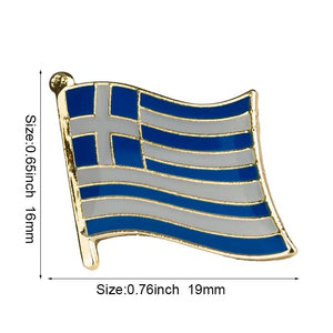 Greece Flag Lapel Pin - Enamel Pin Flag