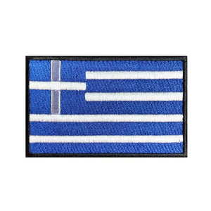 Greece Flag Patch - Iron On/Hook & Loop Patch