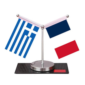 Greece Ireland Desk Flag - Custom Table Flags (Mini)