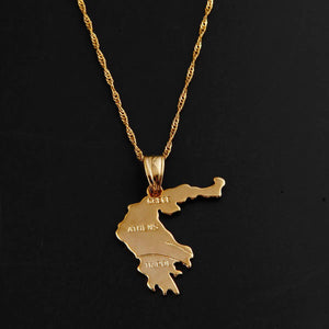 Greece Map Necklace