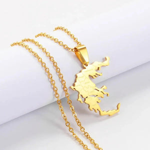 Greece Map Necklace